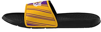 FOCO Herren NBA Logo Shower Slide Flip Flop Sandals Los Angeles Lakers Legacy Sport-Slipper mit Klettverschluss, Größe M, Team-Farbe, 9-10