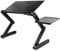 Folding Laptop Stand Standing Desk Converter Laptop Bed Table Riser Tray Holder for Couch Sofa Lapdesk Laptray Height Adjustable Portable with Legs Mouse Pad Black