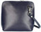 Belli italienische Ledertasche Damen Umhängetasche klein Handtasche Schultertasche Abendtasche in dunkelblau - 17x16,5x8,5 cm (B x H x T)