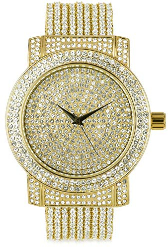 .iced-out. Full ZIRKONIA Uhr - Gold