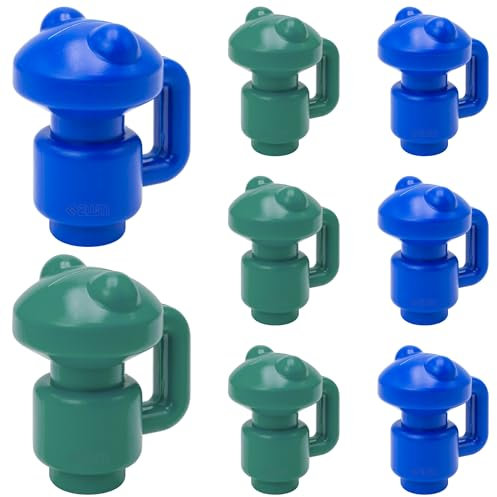awm Trampolin Endkappen Set *BLAU/GRÜN 8 Stück Schutzkappen 28 mm - Innenliegend - Sicherheitsnetz Kappen Abschlusskappen *INNEN
