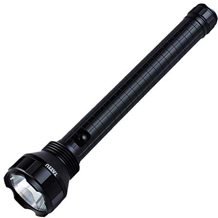 TATTU D4 Heavy-Duty Tactical 4-Cell D LED Torch, Black