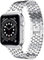 Metallarmband für Apple Watch, 38 mm, 40 mm, 41 mm, 42 mm, 44 mm, 45 mm, 49 mm, Edelstahl-Gliederarmband für Apple Watch Series 8 Ultra 7 6 SE 5 4 3 2 1, Silber 38 mm 41 mm 41 mm MM