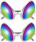 NUOBESTY skurrile Alien Brille Alien Kostüm Brille dekorative Brille Foto Requisiten Party Brille Party Favors 2ST (Silberrahmen)