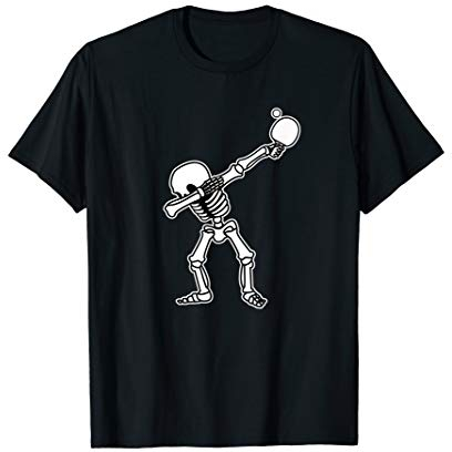 Lustiges Tischtennis Outfit für Jungen mit Dabbing Skelett T-Shirt