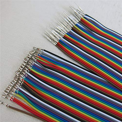40stk/bund Stecker Stift-Buchse Male-Female männlich zu weiblich 100cm lang 2,54mm Kabel wire Steckbrücke Drahtbrücken jumper cable onhe Gehäuse
