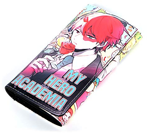 lunanana Boku No Hero Academia Geldbörse, MHA PU Leder Multifunktionale Münzbörse Kreditkartenhalter Bifold Tasche (H04)