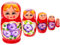 NUOBESTY Wooden Russian Nesting Dolls Matryoshka Dolls Stacking Doll Toys for Halloween Christmas New Year Gifts