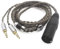Youkamoo 4 Pin XLR Balanced 8 Core Braided Silver Plated Audio Replacement Cable Compatible for Hifiman HE4XX, HE-400i Headphones (2 x 3.5mm Version)