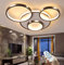 Deckenleuchte LED Modern Groß Wohnzimmerlampe Dimmbar Fernbedienung Deckenlampe Ring Design Decke Schlafzimmerlampe Deckenlicht Acryl Lampenschirm Esszimmer Küche Leuchte Büro Pendelleuchte,4 heads