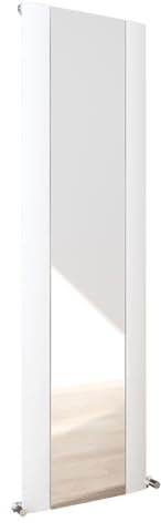 Supreme Aluminium Designer Radiators Central Heating Heater Vertical White Single Panel Mirror - 470 x 1700mm