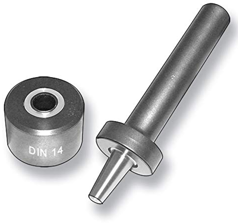 Rundösen Ø 14 mm Edelstahl Ösen Einschlagstempel Locheisen Lochungsunterlage (Einschlagstempel für Rundösen Ø 14 mm)