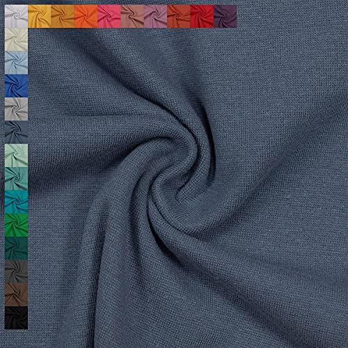 Bündchenstoff Pia, Schlauchware, uni jeans (25cm x 35cm/70cm)