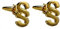 Paragraphen Manschettenknöpfe Juristen Symbol Zeichen für Jura goldfarben glänzend + Geschenkbox