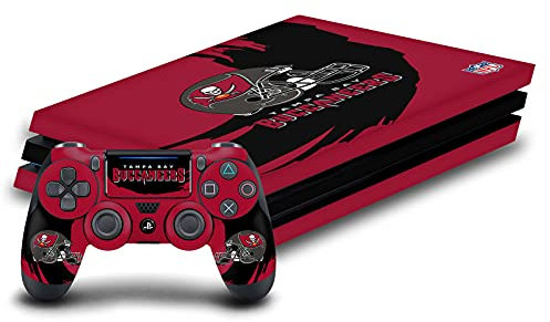Head Case Designs Offizielle NFL Fegen Strich Tampa Bay Buccaneers Vinyl Haut Gaming Aufkleber Abziehbild Abdeckung kompatibel mit Sony PlayStation 4 PS4 Pro Console and DualShock 4 Controller