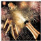 Ambiente Serviette Lunch 33x33 cm Motiv: Popping cork - Sektflasche Feuerwerk Silvester 20 Stück pro Packung