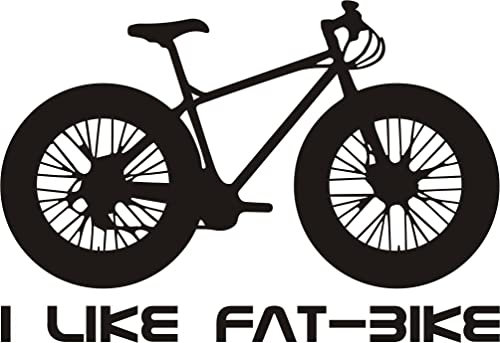 Wandaufkleber: 'fat-bike' – Fahrrad //Farbe und Größe (Orange - 300 mm x 210 mm)