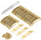 YHYZ 100 Sets Sawtooth Picture Frame Hangers with Screws (Gold), 100pcs Sawtooth Photo Frames Holder + 200pcs Gold Screw + Screwdriver, for Painting Photos Artwork Clock Home Decoration