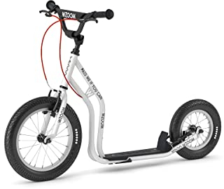 Yedoo Wzoom Kinder Tretroller - für Kinder ab 6 Jahre, ab 120 cm Körperhöhe, mit Luftreifen 16/12 - für Mädchen und Jungen, Höhenverstellbar mit Ständer und Reflexelementen