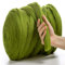 MeriWoolArt® 100% XXL Merino Wolle Garn 4-5 cm Dicke Wolle Garn, Filzwolle Trockenfilzen Nassfilzen, DIY Klobiges Wolle Garn Decke, Decke Baby Wolle, Arm Stricken Decke Garn Limette, 100g