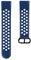 Hama Fitbit Uhrenarmband 22 mm (verstellbares Ersatzarmband für Smartwatch Fitbit Charge 5, Sportarmband atmungsaktiv zum Tauschen, Silikon Wechselarmband, Edelstahl Druckknopf) blau/grau
