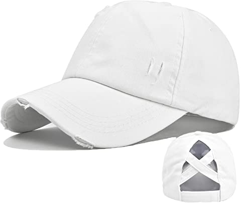 YAMEE Damen Baseballkappe Pferdeschwanz,Basecap Damen Sonnenhut Sonnenschutz,Baseballmütze Damen Vintage Sport Outdoor Cap