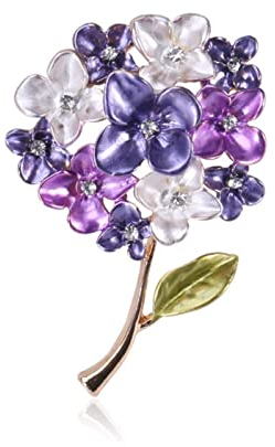 MAYIYAHO Strass Flieder Blume Brosche Emaille Pin und Broschen Schal Schnalle Anstecknadeln Hochzeit Schmuck für Damen Accessoires