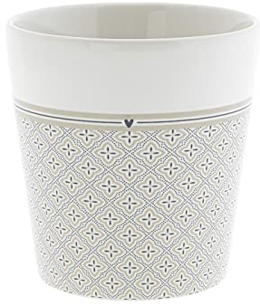 Bastion Collections Becher little Mosaic Keramik weiß titane Keramikgeschirr gedeckter Tisch Küche BC Cup
