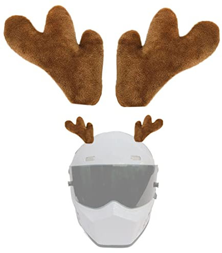 1 Paar Weihnachtsgeweih Helm Dekor Plüsch Hirsch Hörner Helm Zubehör Fahrrad Motorrad glatte Oberflächen Helm Hörner Braun