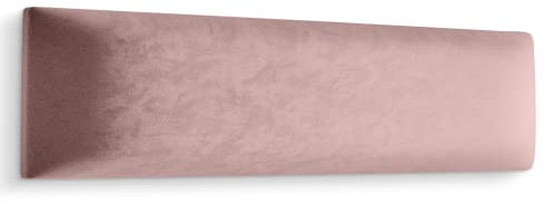 Muralo Samt Wandkissen Stoff Polsterpaneel Schlafzimmer Wohnzimmer Bett Wandpolster Bettkopfteil Lendekissen Modern Luxus Gepolstert Polster Paneel (Hellrosa, 90 cm x 30 cm)