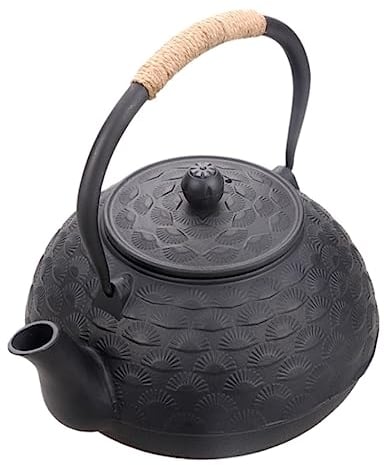 JUNOOS Teiera in Ghisa Teiere Giapponese Teiera in Ghisa 1.8L / 1800ML Teiera Giapponese Teiere Bollitore per tè Bollitore Non Rivestito per tè Pomeridiano in Famiglia Teiera Giapponese