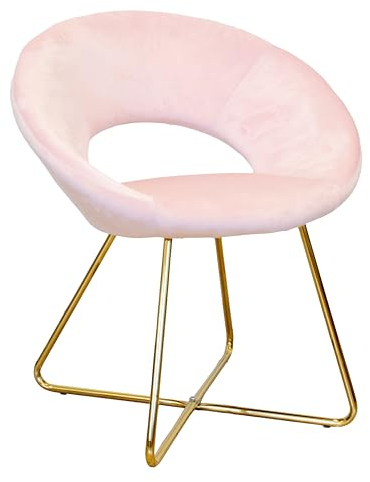 Gardenia Vellutino Poltrona Circolare London Rosa, 65 x 59 x 74 cm