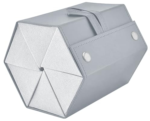 CHENKEE Sonnenbrillen Aufbewahrungsbox, 6 Fächer Faltbare Brille Displaybox Tragbar Brillenbox Aufhängbares Brillenetui für mehrer Brillen Brillenaufbewahrung (Grau)
