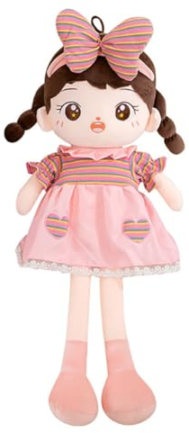 BYNYXI Mädchen Plüschpuppe, 90cm Niedliche Kuschelpuppe Mädchen Stoffpuppe Gefüllte Plüsch Spielzeug Puppe Baby Puppe Doll Kuschelpuppe Weiche Stoffpuppe Babypuppe Spielzeug für Baby Mädchen