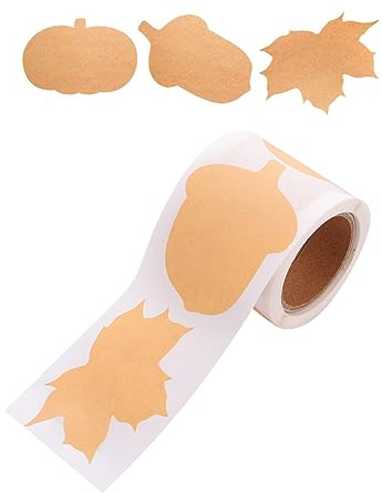 TEHAUX Klebeetiketten 1 Rolle Aufkleber Aus Kraftpapier Animal-slap-armbänder Für Kinder Leere Aufkleber Yard Sale Labels Schmuckanhänger Rotweinharzform Blätter Geschenk Das Geschenk