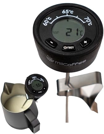 MiiCoffee Digital Milk Frothing Thermometer with Clip, Espresso Machine Accessories for Steaming Milk (Celsius)