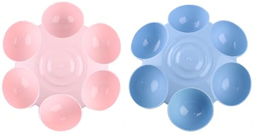 Lot de 2 gamelles en forme de fleur pour chat - Gamelles à eau pour chat - Gamelles pour chat - Gamelles pour chaton - Gamelles en forme de pétales de fleurs (#2)
