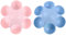 Lot de 2 gamelles en forme de fleur pour chat - Gamelles à eau pour chat - Gamelles pour chat - Gamelles pour chaton - Gamelles en forme de pétales de fleurs (#2)