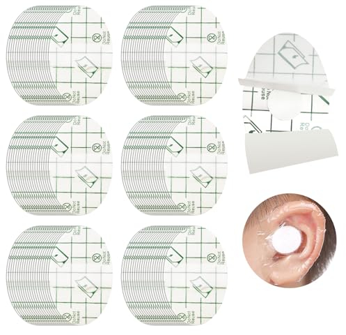 UILYNIU 120 PCS Autocollant Oreille Etanche Cache Oreilles Protege Oreille Autocollant Protection Étanche Oreille Patchs Oreille Imperméables pour Teinture Capillaire Douche Baignade