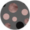 InOmak Élégant Faux Rose Gold Blush Rose Cercles Noirs, Tapis de Souris Rond, Tapis de Souris à Base de Caoutchouc antidérapant, Tapis de Souris étanche 8 po