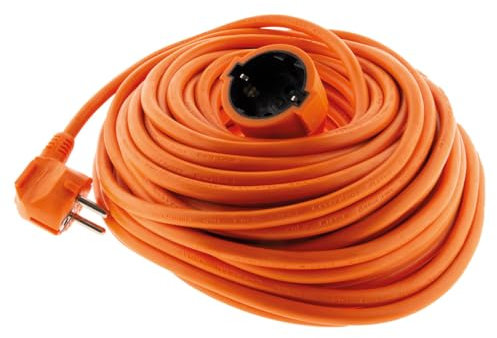 Rallonge souple Schuko H05VVF 3G1,5mm² 10m - Orange - Zenitech