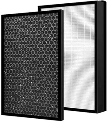 EZAGBPJK 1 juego de repuesto de filtro de carbón activo True Allergy 2 en 1 XD6220U0 compatible con PU2530 PU2532U0 Rowenta Pure Air Essential perfection