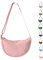 Uwiyo Halbmond Tasche Damen Nylon Crossbody Moon Bag Hobo Halfmoon Bag Halbmond Umhängetasche Dumpling Schultertasche mit verstellbarem Gurt für Damen Mädchen (Helles Rosa)