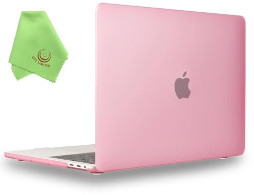 UESWILL Compatible with MacBook Pro 13 inch M1 M2 Case 2024 2023 2022-2016 Model A2338 A2289 A2251 A2159 A1989 A1706 A1708, with USB-C Touch Bar, Matte Hard Shell Case Cover, Pink