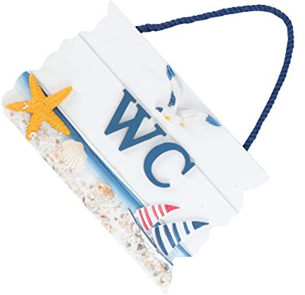 PRETYZOOM Letrero Colgante De Wc Tablero Para Colgar Pared Decoración De Letrero De Wc De Madera