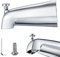 Wintap Badewannen-Wasserhahn, Wannenauslauf mit vorderem Klimmzug-Umsteller, 1/2 IPS-Rohrwannen-Umstellauslauf, 1 Stück, Metall, Chrom