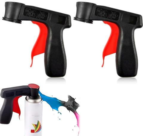 2 accesorios para máquinas de pulverización de pintura, mango para pistola de pintura, soporte para mango, soporte para botellas de aerosol,soporte para botella de spray, soporte para latas