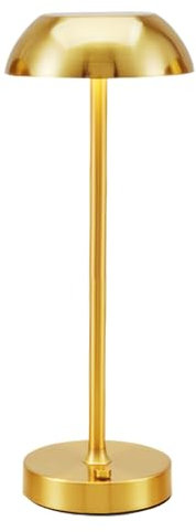 Cordless Table Lamp, Gold Rechargeable Table Lamp for Restaurant Dinner Table, Color Modes & Stepless Dimmable Battery Lamp for Bedside Dining Room Bedroom Patio Bar Outdoor Décor