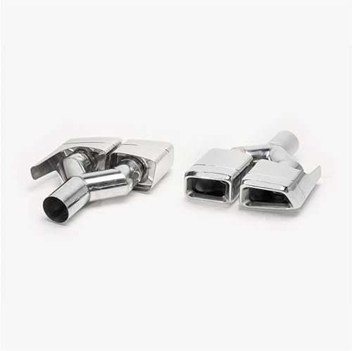 JiAnFacAI Endrohr Auspuffrohr Für Benz W212 W204 W221,Auspuffblende Rund Endrohr,Endrohrspitze Edelstahl Auspuffrohr,Auspuff Endrohr,B/Silver.