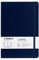Campus Notizbuch A5, Bullet Journal mit glatten Blättern, genähtes Notizbuch mit festem Einband, 96 Blatt à 75 g, elastischer Verschluss, Tasche und Lesezeichen (A5, glatt, marineblau)